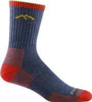 Men's Hiker Micro Crew Midweight Hiking Sock: DENIM