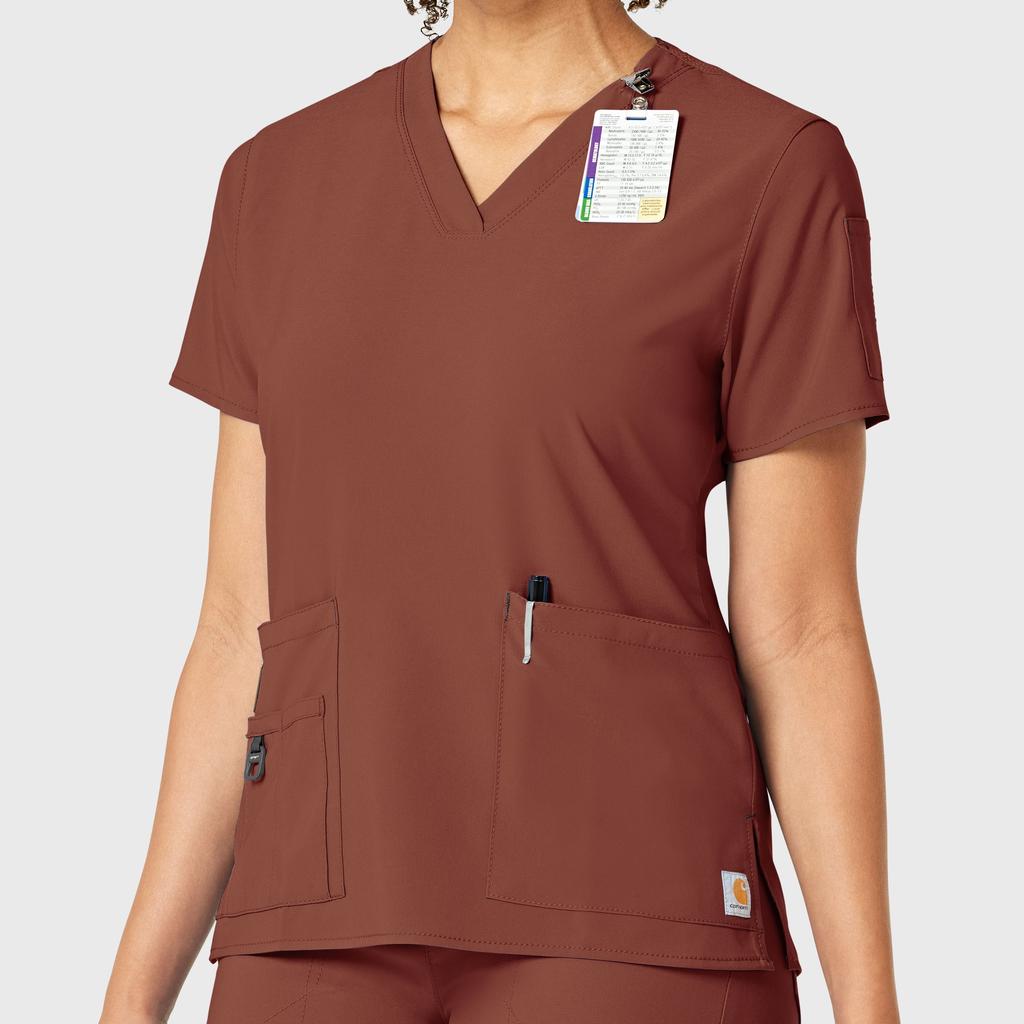 Huberts Department Store Carhartt Carhartt Force Cross Flex Women s V Neck Scrub Top