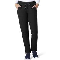 WOMEN'S FORCE ESSENTIALS STRAIGHT LEG SCRUB PANTS: BLACK