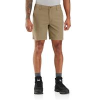 RUGGED FLEX® RELAXED FIT CANVAS WORK SHORT: DKHDARKKHAKI
