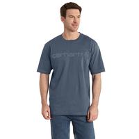 LOOSE FIT HEAVYWEIGHT SHORT-SLEEVE LOGO GRAPHIC T-SHIRT: BLSBLUESTONE