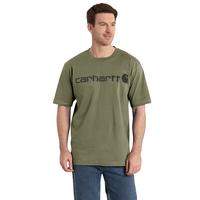 LOOSE FIT HEAVYWEIGHT SHORT-SLEEVE LOGO GRAPHIC T-SHIRT: DOVDUSTYOLIVE