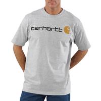 LOOSE FIT HEAVYWEIGHT SHORT-SLEEVE LOGO GRAPHIC T-SHIRT: HGYHEATHERGREY