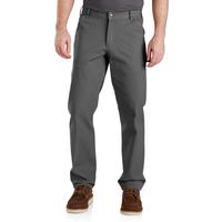 RUGGED FLEX® RELAXED FIT DUCK UTILITY WORK PANT: GRAVEL