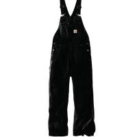 Carhartt Men's Washed Duck Insulated Bib Overalls: BLACK