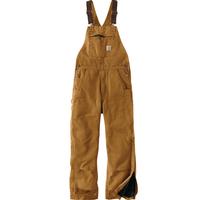 Carhartt Men's Washed Duck Insulated Bib Overalls: CARHARTTBROWN