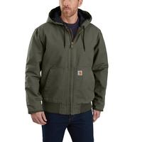 LOOSE FIT WASHED DUCK INSULATED ACTIVE JAC - 3 WARMEST RATING: MOSS