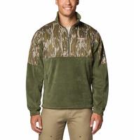 Men's PHG™ Fleece Overlay II Quarter Zip Fleece Pullover: 348SurplusGreen