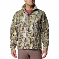 Men's PHG™ Fleece Overlay II Quarter Zip Fleece Pullover: 990Timberwoods