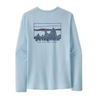 Patagonia Men's Capilene® Cool Daily Graphic Long-Sleeved Shirt: SKCBSkyline/Blue
