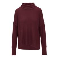 North River Women's Drop Shoulder Mock Neck Thumb Holes