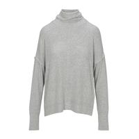 North River Women's Drop Shoulder Mock Neck Thumb Holes: GRAYHTR