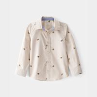 Toddler Poplin Acorn Print Button-Front Shirt: 969KhakiPrint