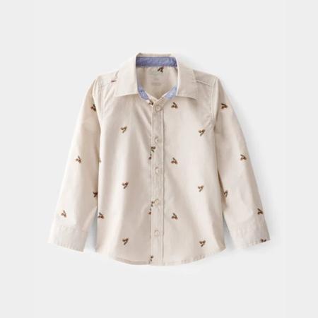 Toddler Poplin Acorn Print Button-Front Shirt