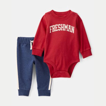 Baby 2-Piece Freshman Long-Sleeve Bodysuit & Pull-On Pant Set