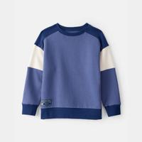 Boys Color-Block Pullover Sweatshirt: NavyColorblock